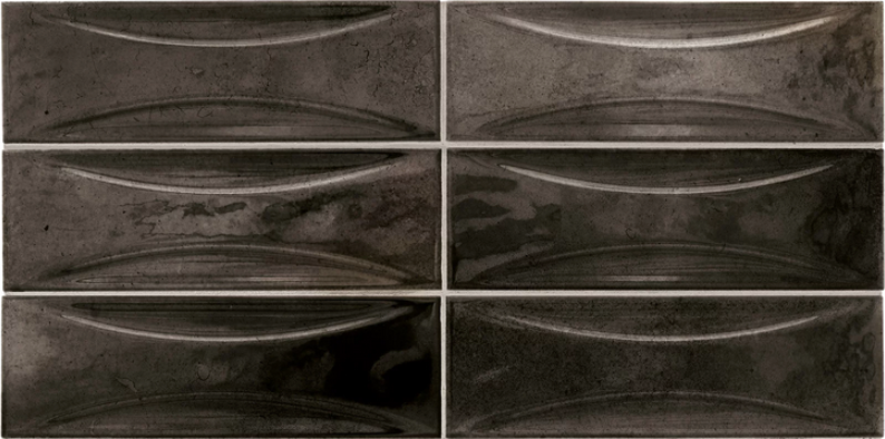 Equipe Hanoi 2-1/2"x8" Hanoi Black Ash Arco Ceramic Wall Tile