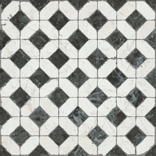 Unicom Marmorea Domus Aurea Verde Deco 24x24 | Porcelain Rectified Tile | The Tile Alcove