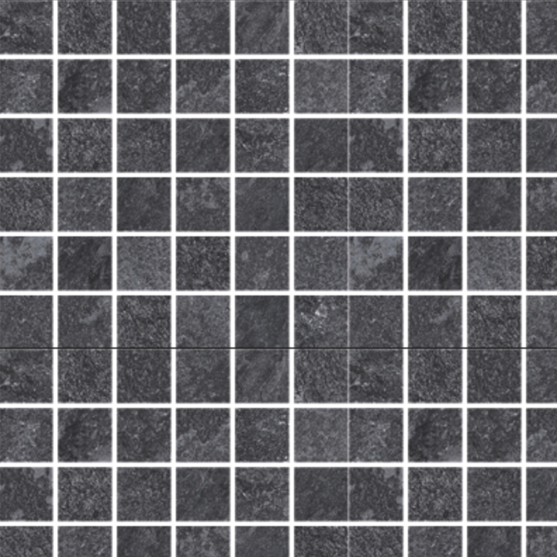 2"x2" Recode Black Porcelain Mosaic Tile 12"x12" Sheet | The Tile Alcove