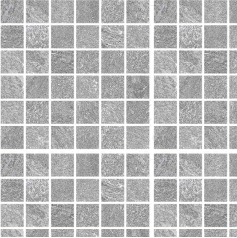 2"x2" Recode Grey Porcelain Mosaic Tile 12"x12" Sheet | The Tile Alcove