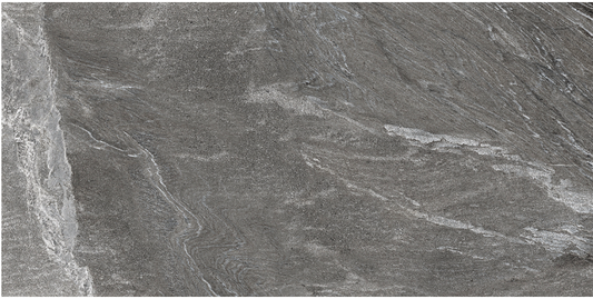 Mariner - 12"x24" Stone Wave Black Porcelain Tile (Natural Finish)