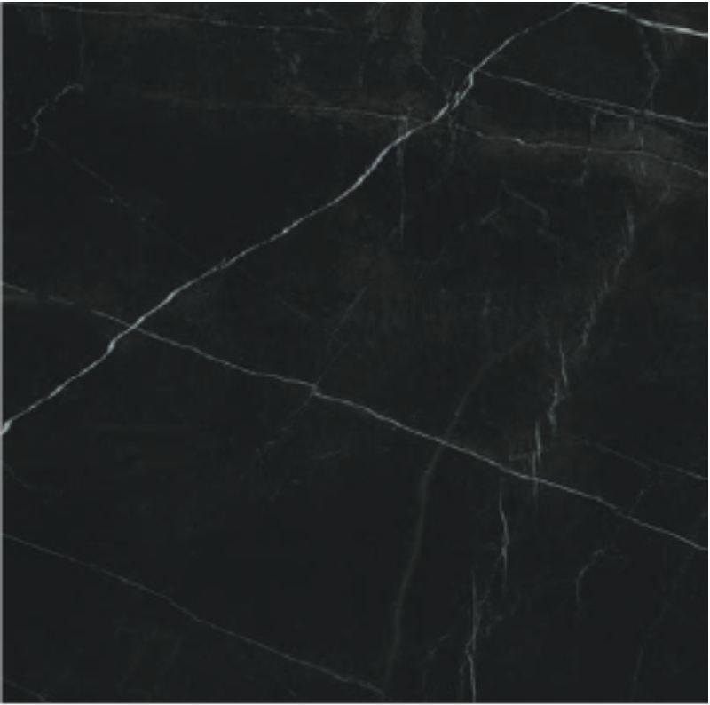 24"x24" Gazzini Black Marquinia Polished Porcelain Tile | The Tile Alcove