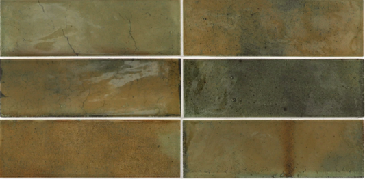 Equipe Hanoi 2-1/2"x8" Hanoi Wild Olive Ceramic Wall Tile