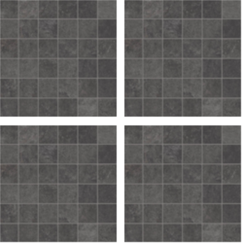 Unicom Starker - 2"x2" Heritage Carbon Porcelain Mosaic Tile (12"x12" Sheet)