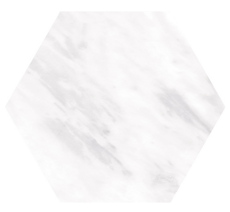 Equipe - 7"x8" Bardiglio LIGHT Hexagon Porcelain Tile