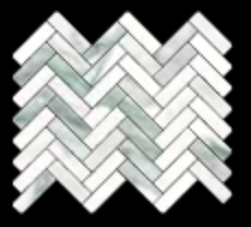 Gazzini - CALACATTA EMERALD Porcelain Herringbone Mosaic Tile (Matte Finish - 11"x13" Sheet)