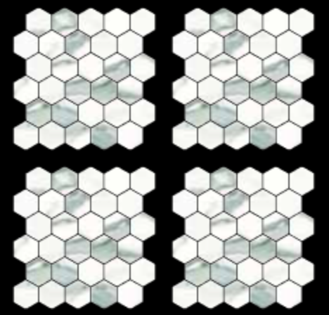 Gazzini - 2" CALACATTA EMERALD Polished Porcelain Hexagon Mosaic Tile (10.5"x11" Sheet)