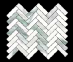 Gazzini - CALACATTA EMERALD Polished Porcelain Herringbone Mosaic Tile (11"x13" Sheet)