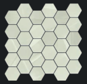 Gazzini - 2" PREMIUM ONIX Hexagon Polished Porcelain Mosaic Tile (0.86 S/F Per Sheet)