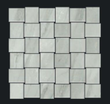 2"x2"Gazzini Luxury Grey Intarsio Polished Porcelain Mosaic Tile (12"x12" Sheet)