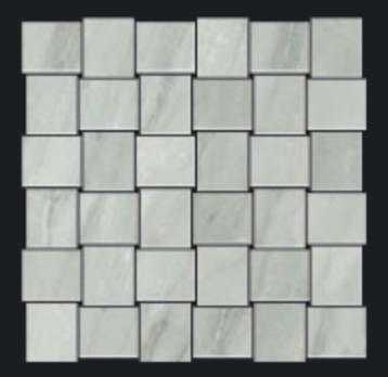 Gazzini - 2"x2" LUXURY GREY Intarsio Porcelain Mosaic Tile (Matte Finish - 12"x12" Sheet)