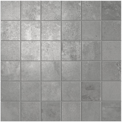 2"x2" Mosaic Unicom Starker Oxid Series | Oxid Silver Porcelain Tile | The Tile Alcove