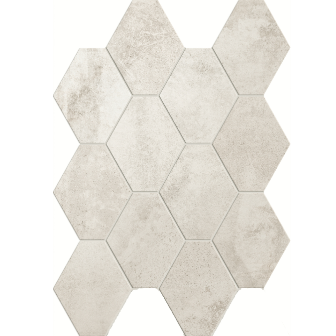 4"x4" Hex Mosaic Unicom Starker Oxid Series | Oxid Titanium Porcelain Tile | The Tile Alcove