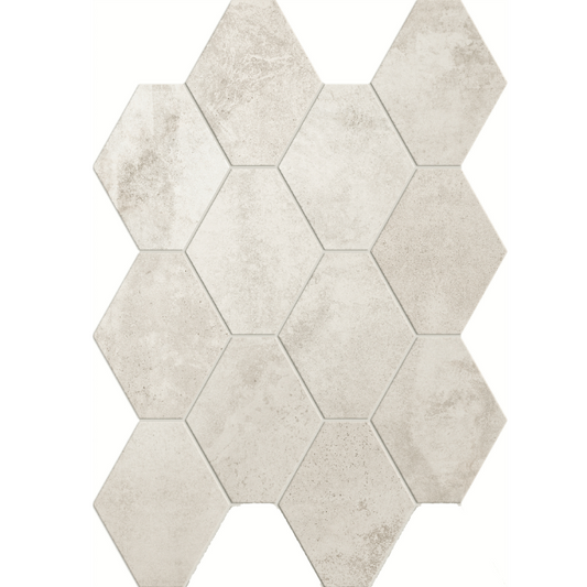 4"x4" Hex Mosaic Unicom Starker Oxid Series | Oxid Titanium Porcelain Tile | The Tile Alcove